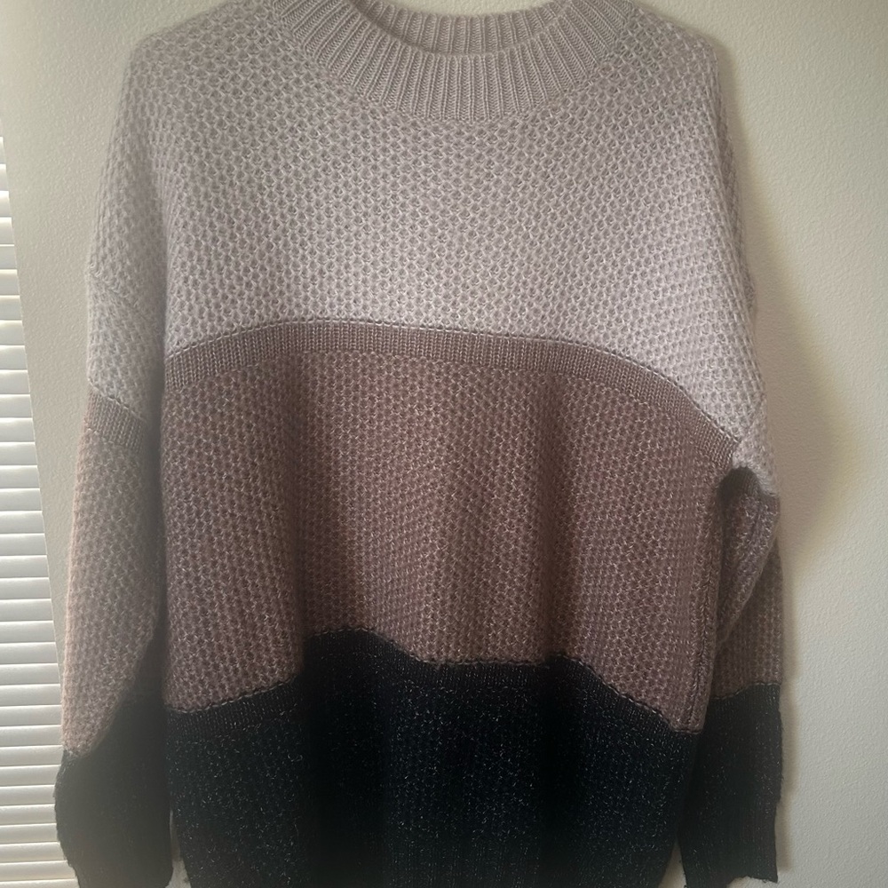 Colorblock Crew Neck Sweater